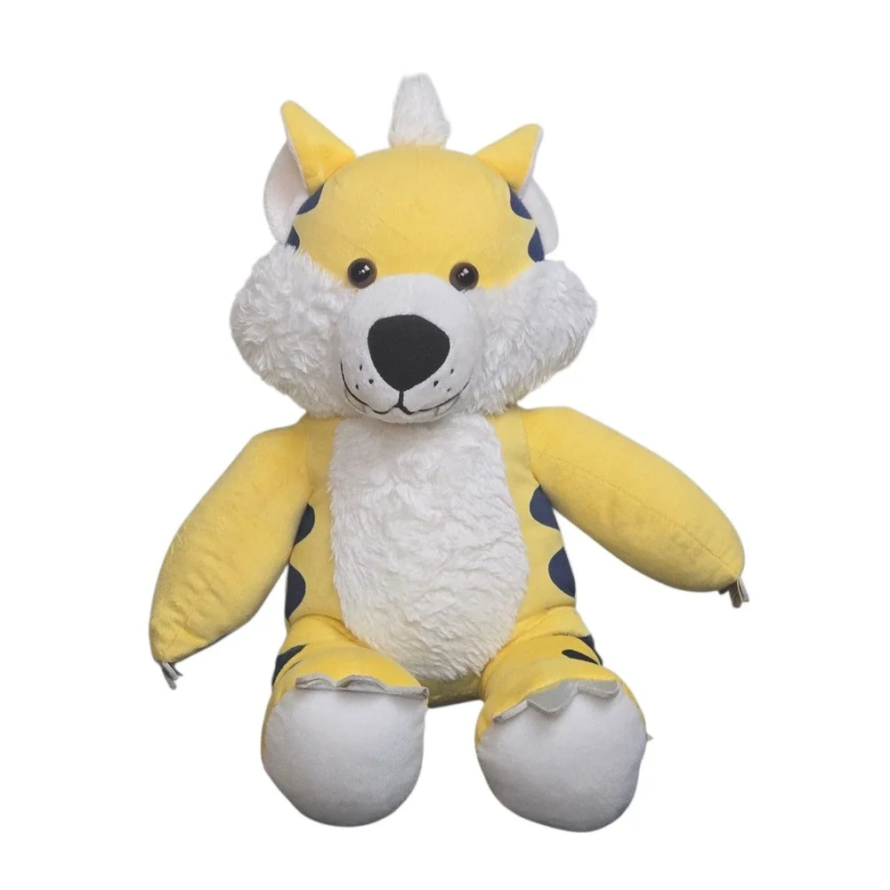 BAB Build A Bear Sabertooth Tiger Saber Tooth Yellow White‎ 17